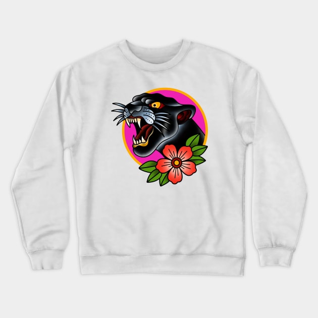 Neon Panther Crewneck Sweatshirt by The Local Sticker Shop